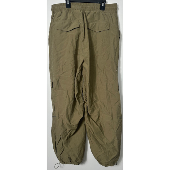Lovers + Friends Issa Cargo Pants Army Green M Baggy 100% Nylon Jogger D4 - Picture 3 of 7